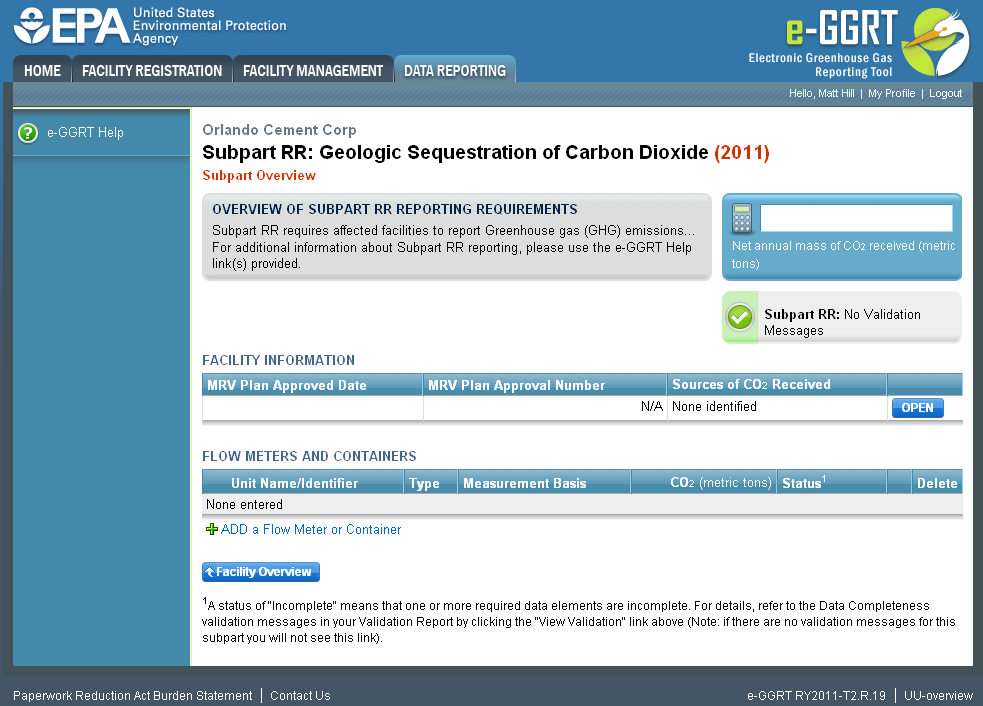 Image of Subpart RR: Geologic Sequestration of Carbon Dioxide page.